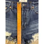 Free People  We The Free Denim Shorts Women’s 29 Blue Distressed Crochet‎ Trim Photo 6