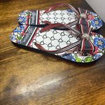Brighton  Red And Blue Flip Flops Size 7 Photo 2