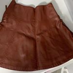 Mini Leather Skirt Brown Size XS Photo 0