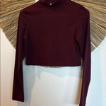 Cotton On Red Fitted Long Sleeve Crop Top Photo 4