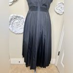 The Limited NTM: Empire Waist Pleated Accordion Skirt Black Midi Dress Sz 10 Photo 4