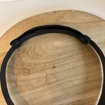 Chico's  Black Genuine Leather Adjustable Silver Loop Buckle Belt Size SM/Medium Photo 5