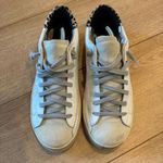 P448  John Low Top Distressed Lace Up Sneaker Leather Cheetah Size 41/10-10.5 Photo 2