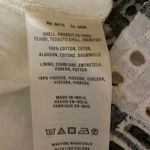 Anthropologie Ett:Twa White Gray Striped Eyelet Short Sleeve Jumpsuit Romper 6 Photo 4