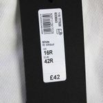 River Island  Womens US12 Luxe Collection Jeans White Straight Leg Button‎ Fly Photo 9