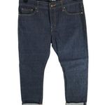 Kill City Womens Skinny Jeans Dark Wash Denim Rolled Cuffs Cropped Size 27 Blue Photo 0