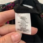 Trina Turk size XL Black silk Blouse floral tie neck business Photo 10