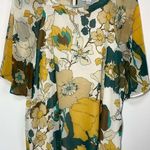 Katherine Barclay  Women's Flared Sleeve Lined Floral Blouse Multicolor Medium Photo 0