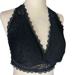 Aerie Auden Wildflower Lace Padded Halter Bralette Black Size XL Photo 9