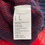 American Eagle New Ombre Stripe Mock Neck Cozy Knit Sweater Red Navy Size XS Photo 18