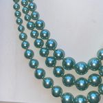 Charter Club NWT Signed  Satin Blue Pearl Necklace Photo 5