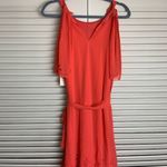 Jessica Simpson 6 Coral Orange chiffon dress Photo 3