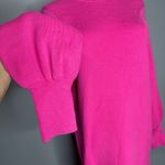 Elegant Fuchsia Long Sleeve Sweater Dress Pink Photo 1