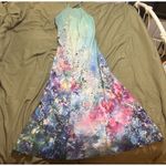 NWT Made With Love Floral Painting Sundress Size Medium Blue Pink And Purple Photo 1