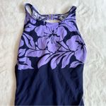 Jantzen Vintage 90s Purple Floral Onepiece Swimsuit Women's Size 8 Photo 1
