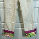 Vintage Too She She white Jeans with belt 6 Purple Photo 5