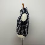 J.Crew Vest Puffer Down Feathers Full Zip Striped Pockets Lined Blue Cream Gold Photo 6