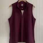 CALIA Golf Honeycomb Mesh 1/2 Zip Sleeveless Polo Ripe Boysenberry Size XL NWT Purple Photo 6