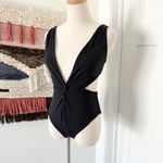 Mara Hoffman  Twist Front One-Piece Swimsuit Black Sz XS Photo 2