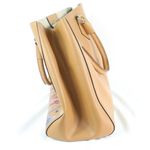 A. Bellucci Brown Leather Purse with Art and Crossbody Shoulder Strap Tan Photo 3