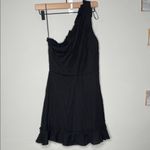 Blue Rain  Francesca’s One Shoulder Black Dress size M Photo 2