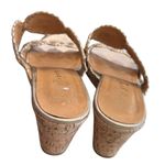 Jack Rogers  Lauren Mid Wedge Cork slide Sandals gold leather size 10 Photo 4