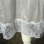 Vintage Sears Half Slip Skirt Size Medium Lace Trim Split Up Middle Back White Photo 1