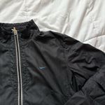 Nike VTG Y2K  Womens Size Medium Top Windbreaker Sweatshirt Black Full Zip 90s Photo 2