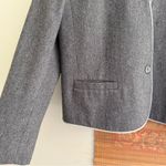 Vintage Wool Blend Semi Cropped Blazer Jacket Gray Size 6 Photo 2