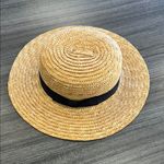 Lack of Color  Stylish Straw Sun Hat with Black Band and bow.  57 CM size. Photo 0