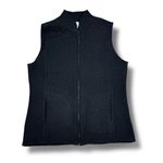 Alfred Dunner Embroidered Beaded Full Zip Mock Neck Boucle Wool Vest Black Small Photo 11