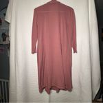 Olivia Blu Olivia Blu Women's Dusty Rose Open Front Long Style Cardigan Size L 3/4 Sleeves Photo 1