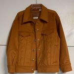 Levi's GINGER WOOL SNAP FRONT TRUCKER VARSITY JACKET WOMENS SMALL OVERSIZED Photo 1