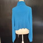 Divided  Blue Turtleneck Sweater.  Cropped. Size Large. Photo 2