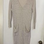 Free People tan knit long lightweight ribbed duster cardigan sweater size XS Photo 0