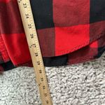 Old Navy Women's XL Red Plaid Button-Up Long Sleeve Shirt Grunge Granola Skater Americana Photo 6