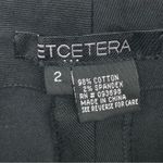 Etcetera Womens Puka Shell Rivet Cuff Cropped Pants Cotton Stretch Black Size 2 Photo 4
