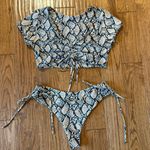 Zaful  brown snakeskin adjustable bust cheeky bikini 6 Photo 1