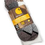 Carhartt Force Steel Toe White Grey Cushioned 2 Pairs Crew Socks Women’s Medium Photo 0