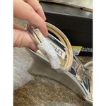 Badgley Mischka Jewel LEXIE Wedge Wedding Party Sandal, Silver Size 9.5 Photo 8