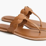 J.Crew NWT  Twist Flip-flops Cedar Wood Brown Photo 0