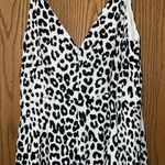 EXPRESS White/Black Leopard Midi Dress Photo 2
