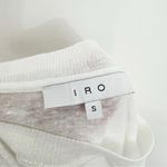 IRO  Karami Asymmetrical Lace-Up Top in White Size Small Linen Photo 9