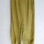 Urban Outfitters Christina Tapered Wrap Linen Blend Pant Lime Green Sz 4 Photo 2