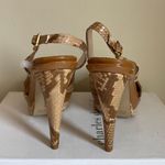 Charles David leather snake embossed slingback peep-toe sandal size US 7 NIB Photo 5
