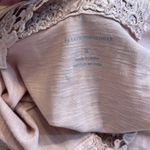 Anthropologie V Neck Lace Wedge Tee Pink Photo 2