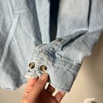 Vintage Bunny Button Down Denim Top Women's Large Blue Photo 3