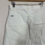 Sandy Liang  White Tams Frayed Denim Mini Skirt Photo 10