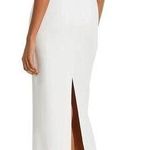 Likely NEW Britta Gown White Silver Straps Back Slit Regular Price $439.00 Sz 10 Photo 1