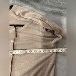 East 5th  Size LP Mushroom Beige Long Sleeve Lightweight Cardigan Puff Shoulder Photo 10